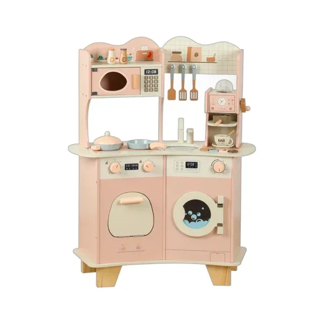 Wooden Kitchen Toy With Coffee Machine