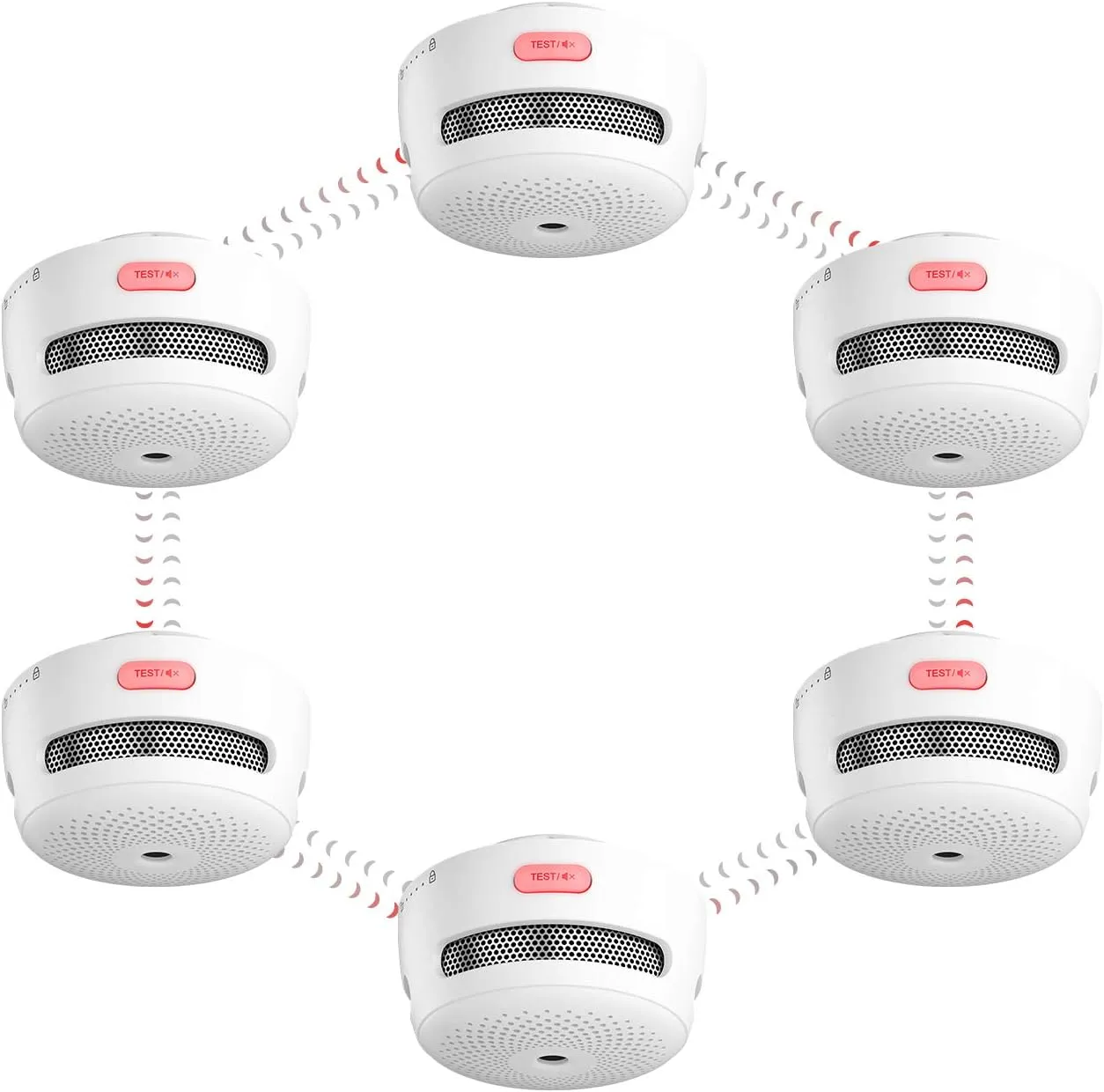 XS01-WR Wireless Interconnected Smoke Alarm with a replaceable lithium battery